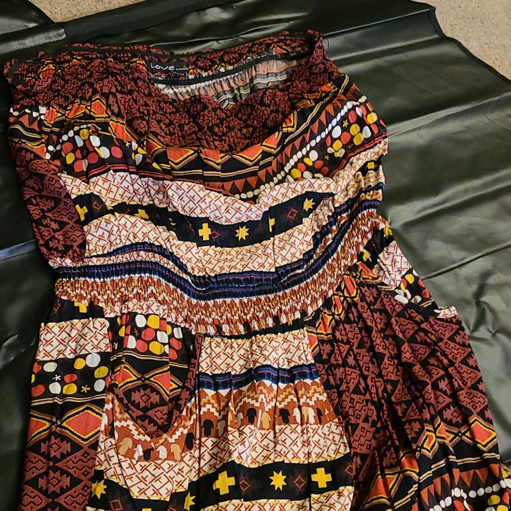 Strapless romper
